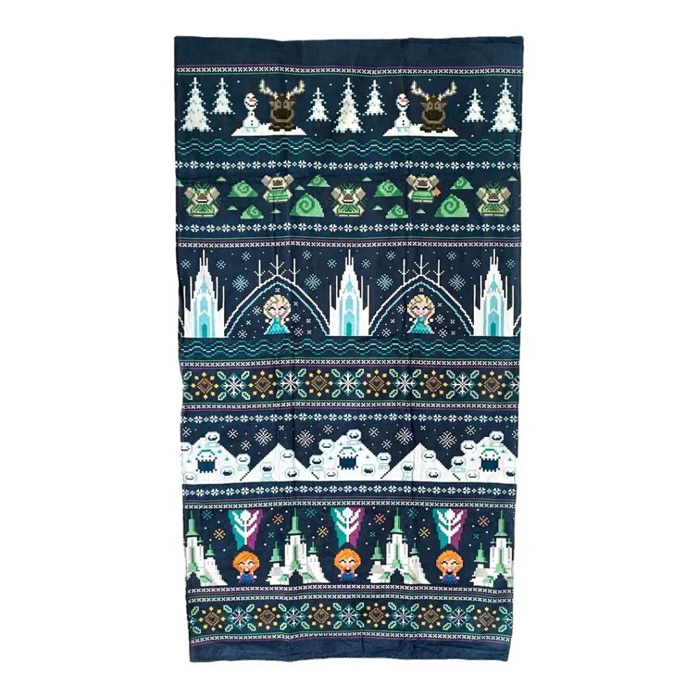 Disney Parks Frozen Elsa Anna Olaf Sven Snowgies Trolls Beach Towel